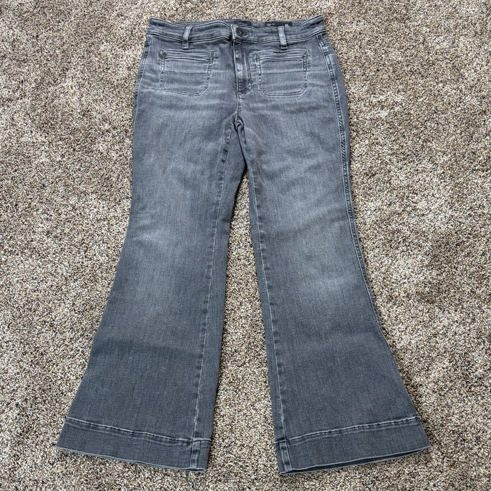 J. Jill Gray Flared Wide-Leg denim Jeans women’s size 10P